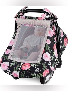 Floral Infant Car Seat Canopy Cover - Pink Roses brand new